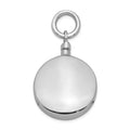 Sterling Silver Rhodium-plated Polished Round Ash Holder Pendant