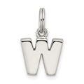Sterling Silver Letter W Initial Charm