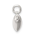 Sterling Silver Polished Puff Heart Charm