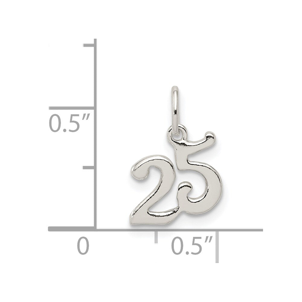 Sterling Silver Polished 25 Charm