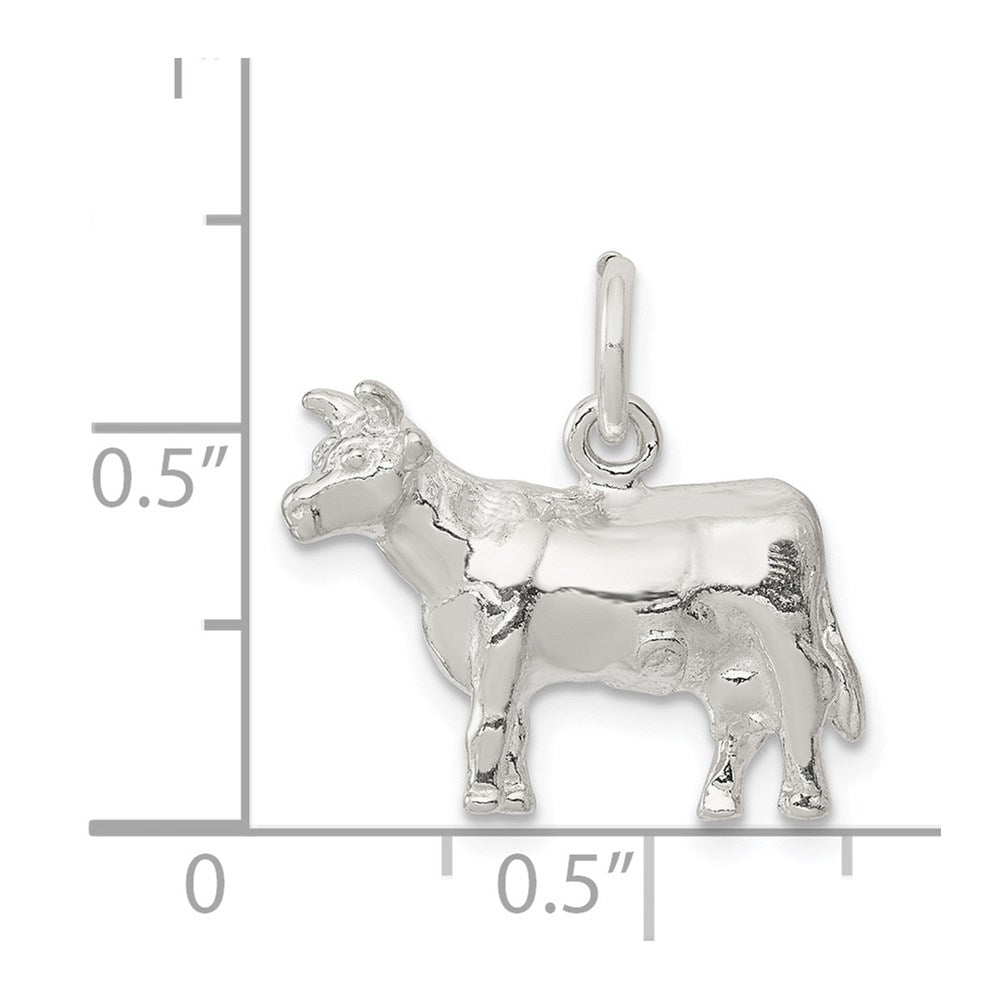 Sterling Silver Cow Charm