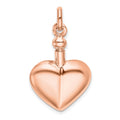 Sterling Silver Rose Gold-plated Polished Screw Top Ash Holder Pendant