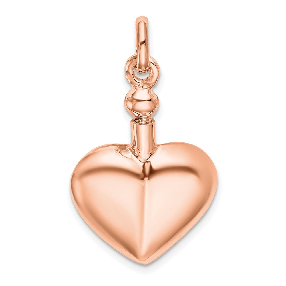 Sterling Silver Rose Gold-plated Polished Screw Top Ash Holder Pendant