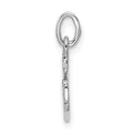 Sterling Silver Rhod-plated Polished Anchor Charm