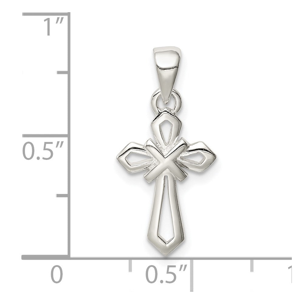 Sterling Silver Polished Cross Pendant