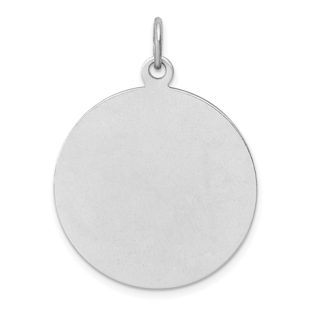 Sterling Silver Platinum-plated Enamel St. Christopher Medal