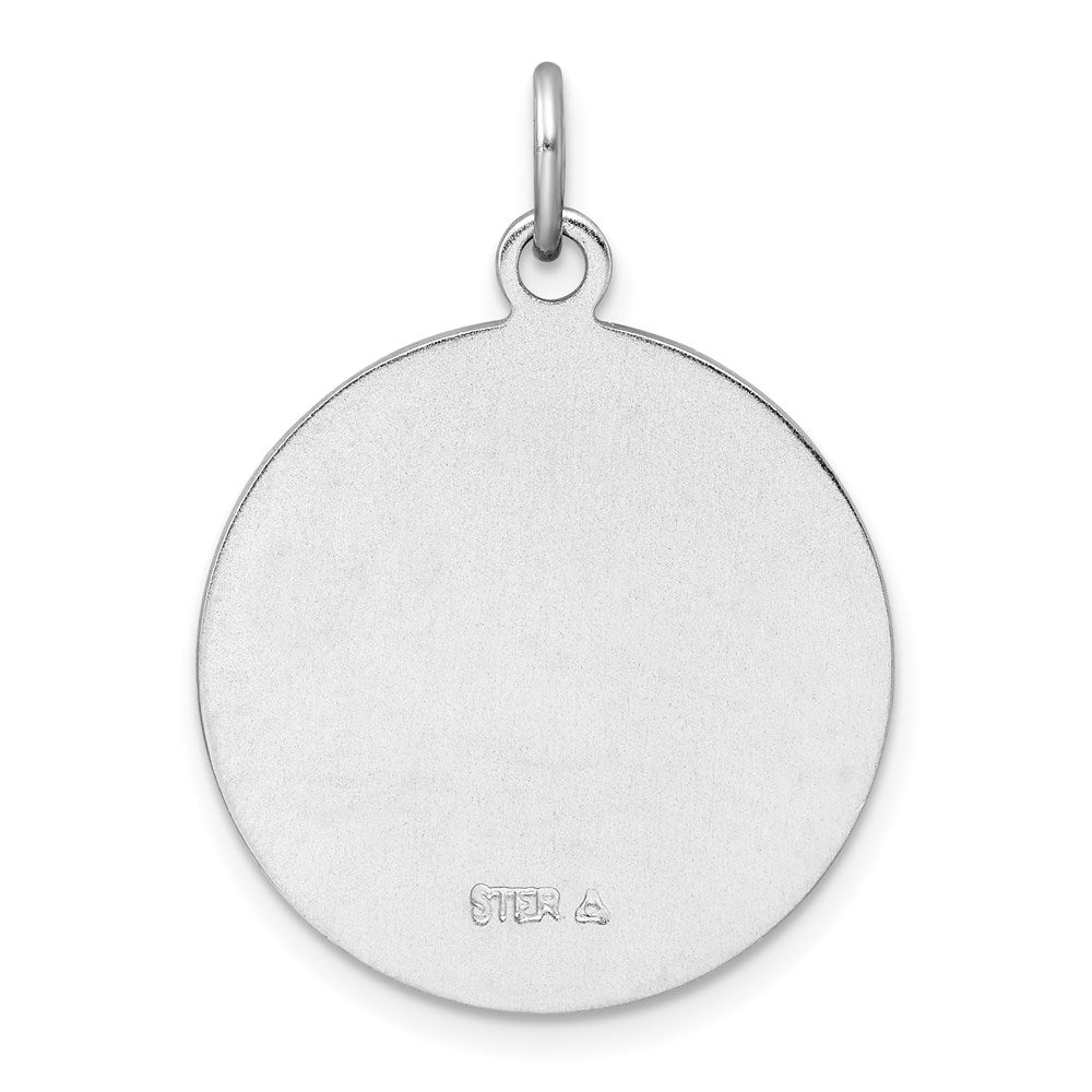 Sterling Silver Platinum-plated & Gold-tone St. Anthony Medal Pendant