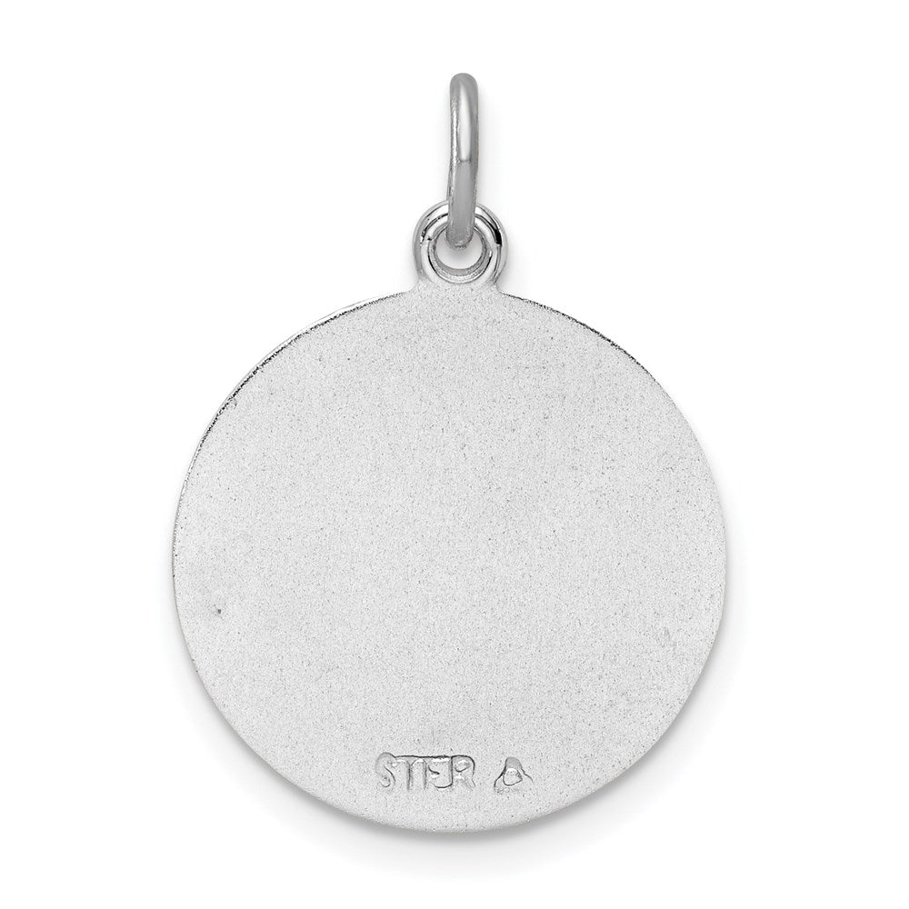 Sterling Silver Platinum-plated & Gold-tone St. Michael Medal