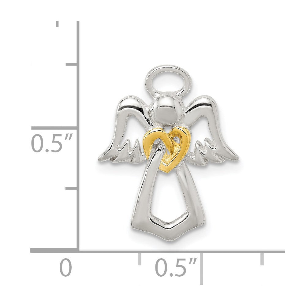 Sterling Silver & Gold-tone Angel Chain Slide