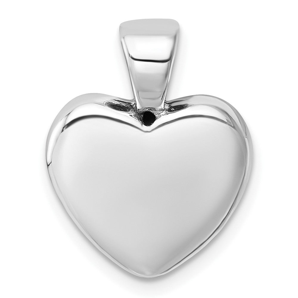 Sterling Silver Antiqued Heart Baby Foot Pendant