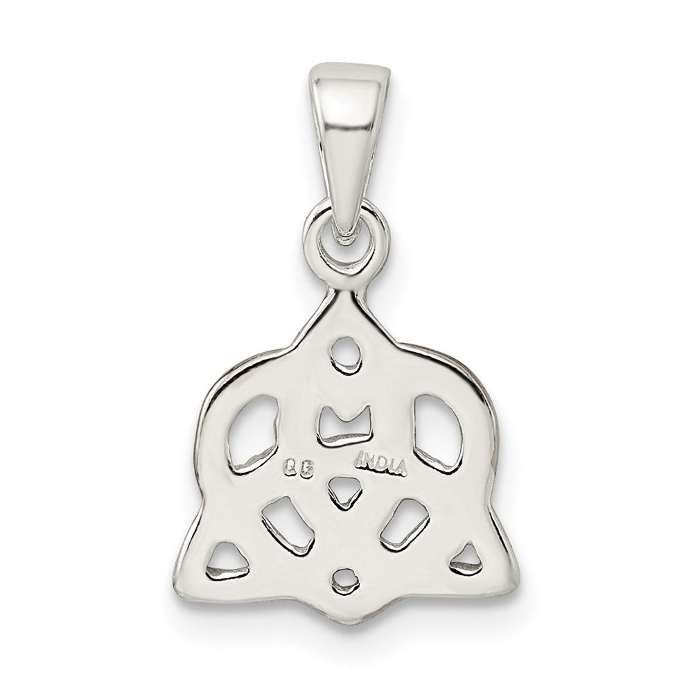 Sterling Silver Trinty Knot and Rose-tone Heart Pendant