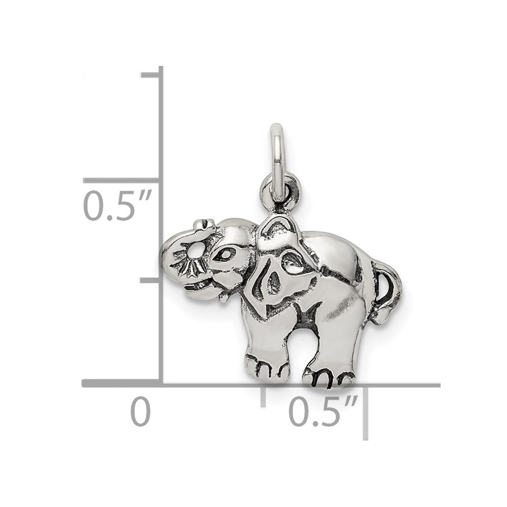 Sterling Silver Antique Elephant Charm