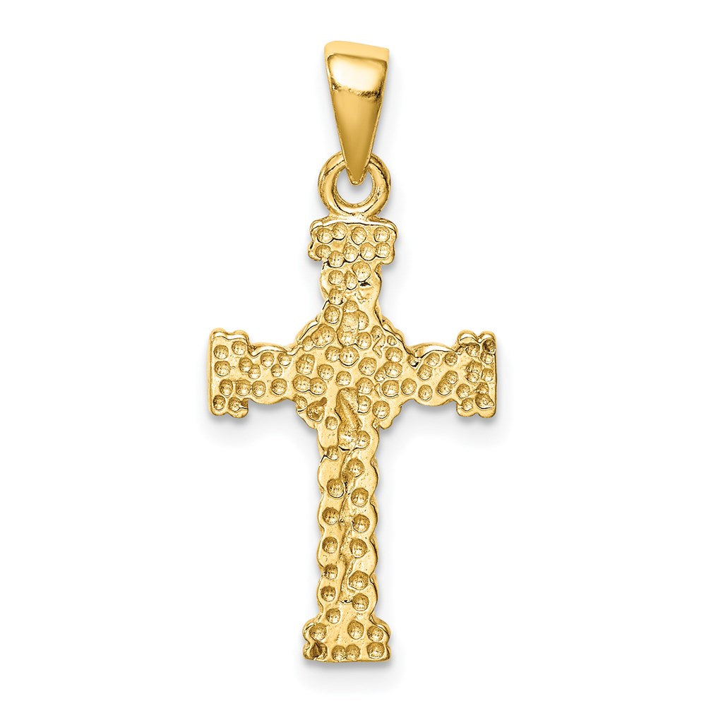 Sterling Silver & Gold-plated Twisted Cross Pendant
