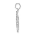 Sterling Silver Rhodium-plated Polished Pierced Starfish Pendant