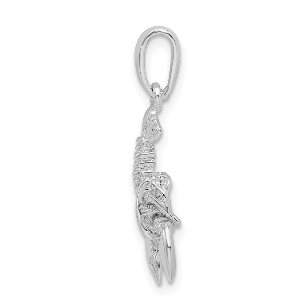 Sterling Silver Polished 3D Moveable Lobster Pendant
