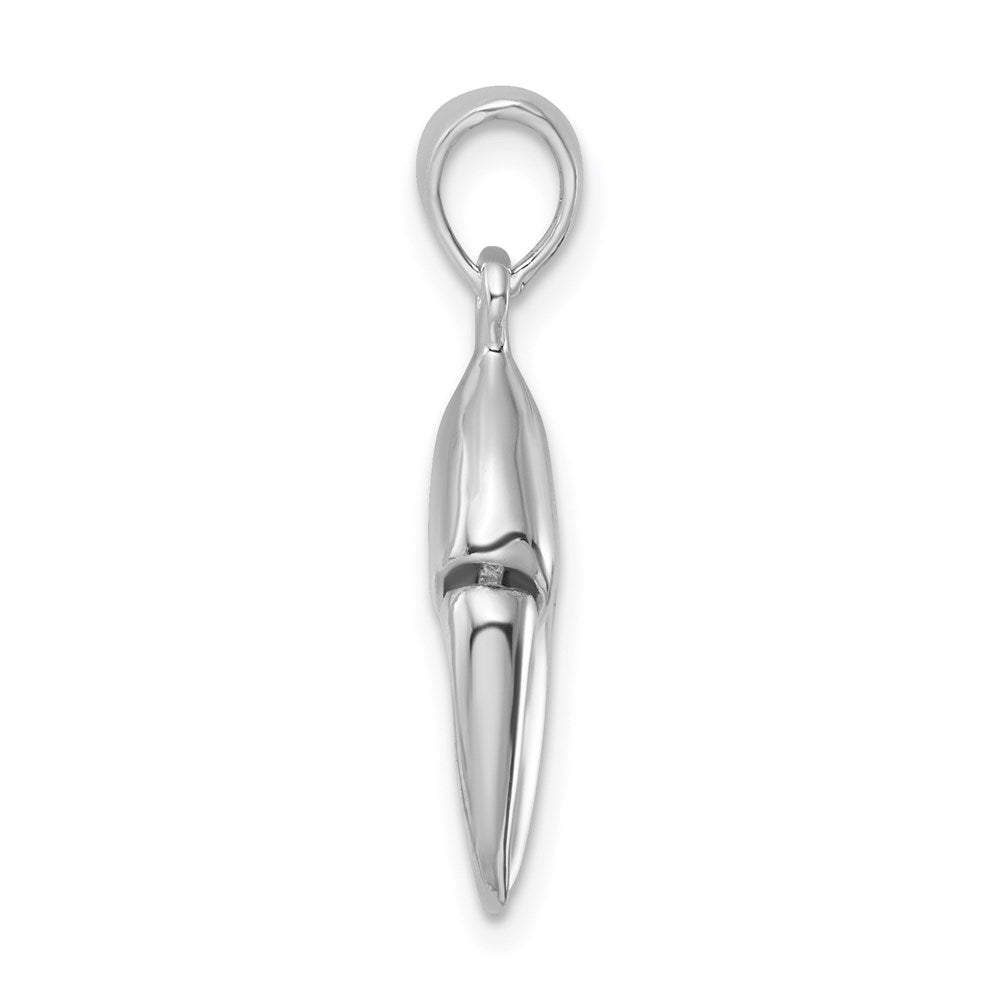 Sterling Silver Rhodium-plated 3D Moveable Lobster Claw Pendant