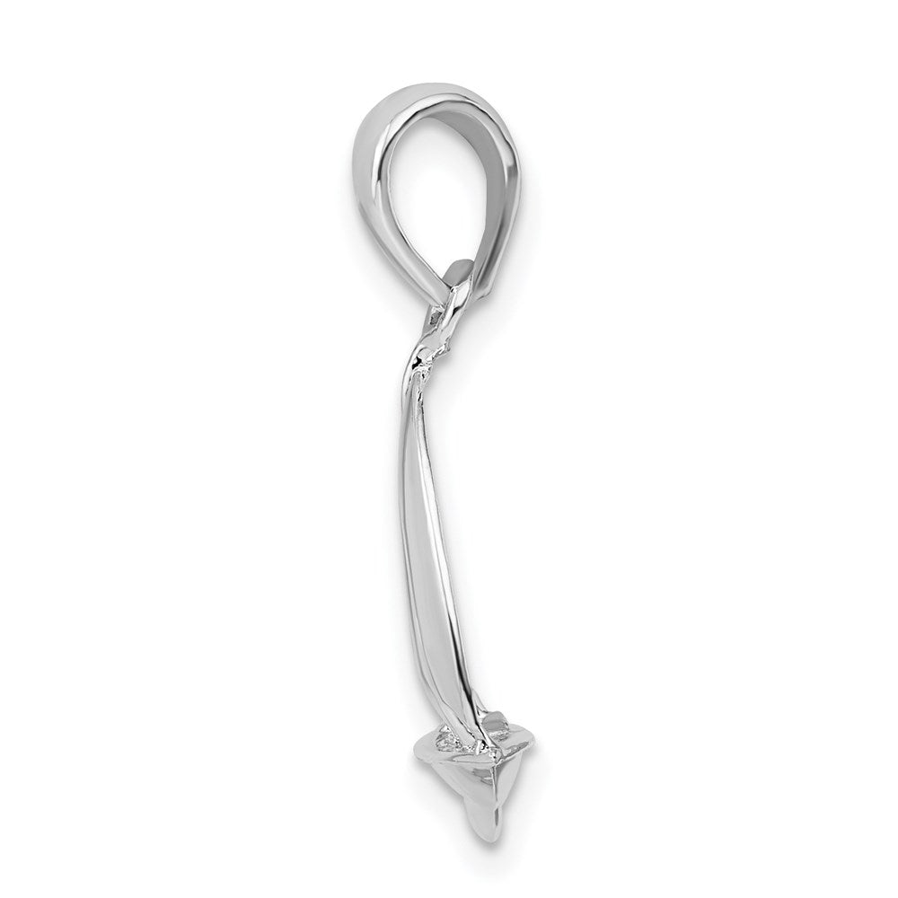 Sterling Silver Polished 3D Sailboat Pendant