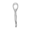 Sterling Silver Rhodium-plated Polished Key West Cruise Ship Pendant