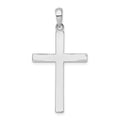 Sterling Silver Polished Front Textured Back Latin Cross Pendant