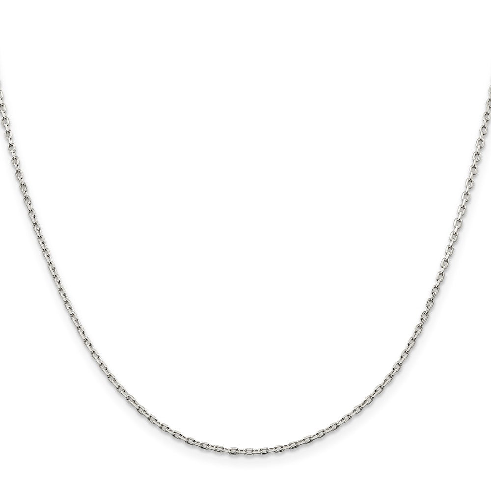 Sterling Silver 1.5mm Beveled Oval Cable Chain w/ ext.