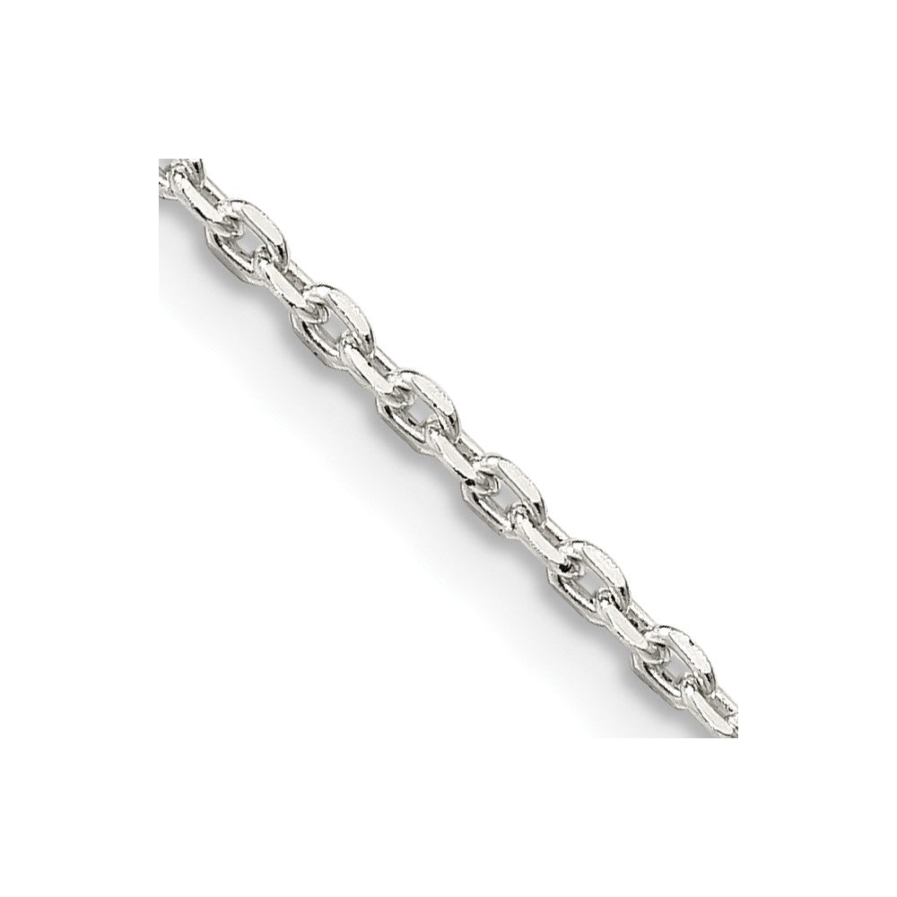 Sterling Silver 1.5mm Beveled Oval Cable Chain w/ ext.