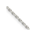 Sterling Silver 1.5mm Beveled Oval Cable Chain w/ ext.