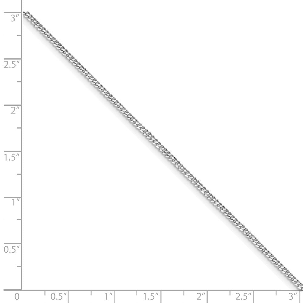 Sterling Silver Rhodium-plated 1.5mm Curb Chain