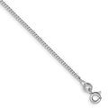 Sterling Silver Rhodium-plated 1.5mm Curb Chain