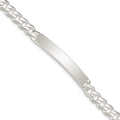 Sterling Silver Curb Link ID Bracelet
