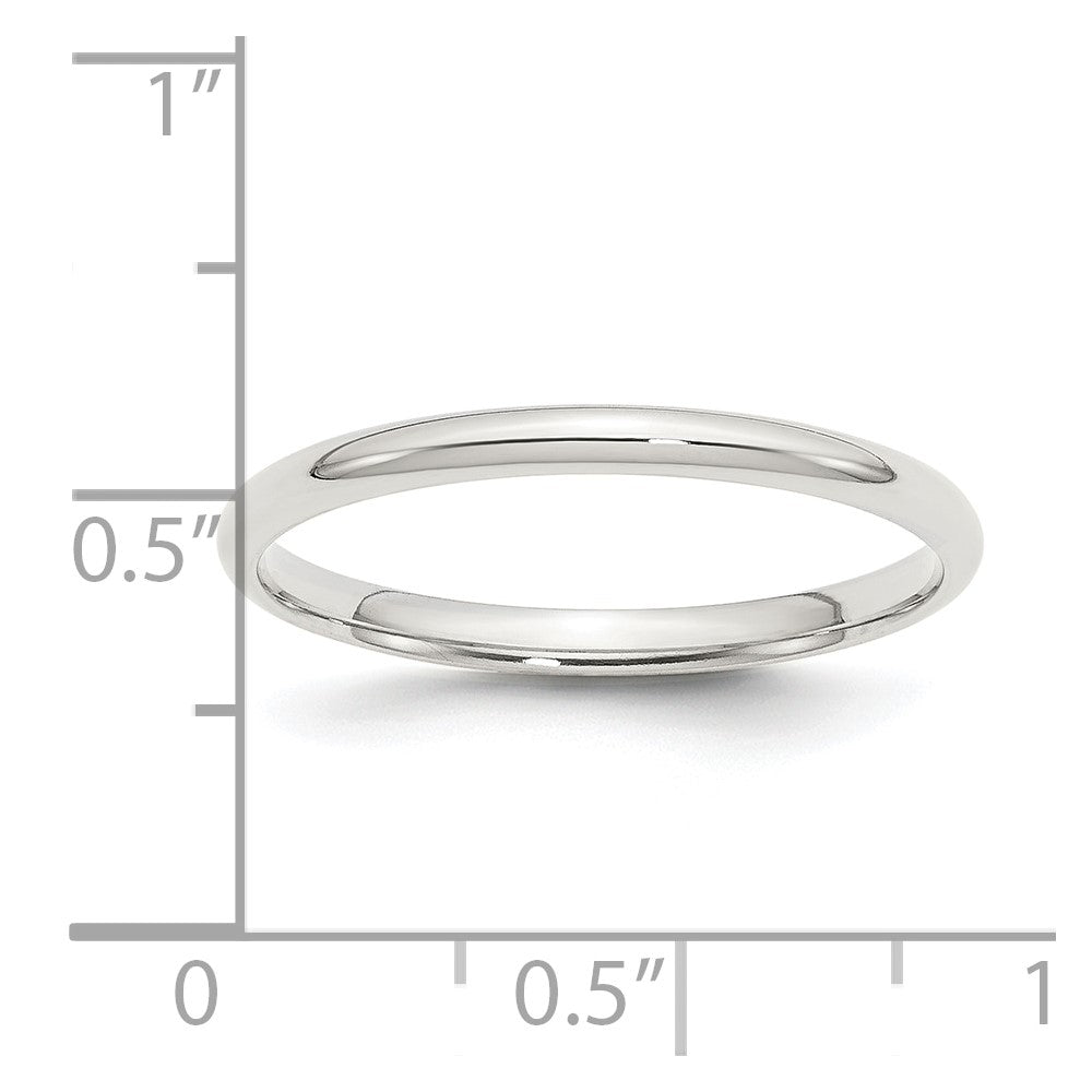 Sterling Silver 2mm Comfort Fit Band