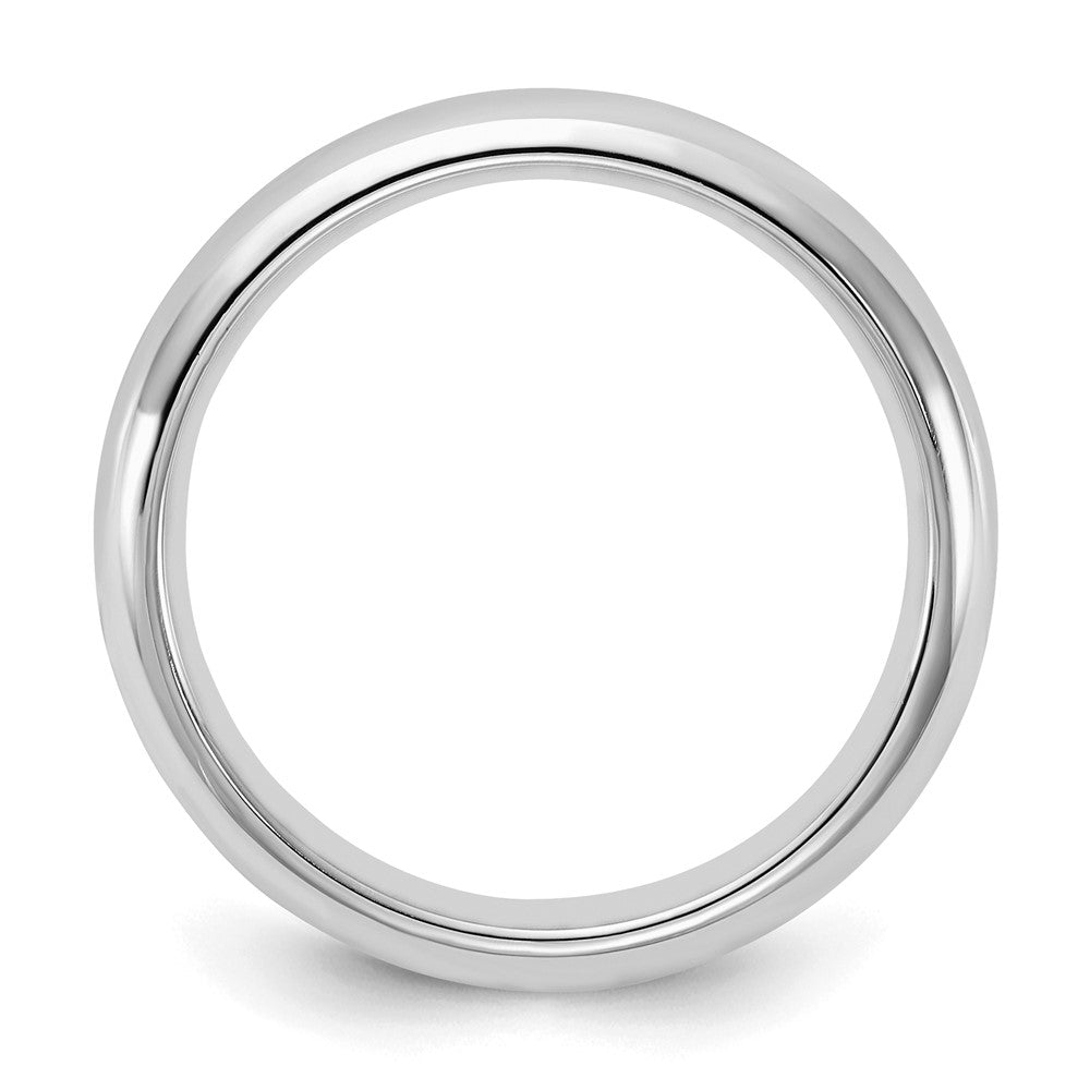Sterling Silver Rhodium-plated 4mm Comfort Fit Band