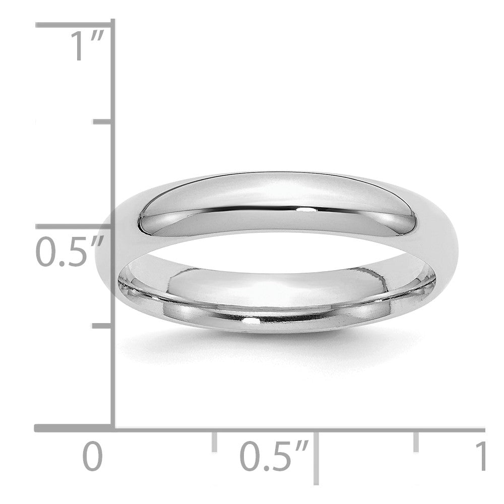 Sterling Silver Rhodium-plated 4mm Comfort Fit Band