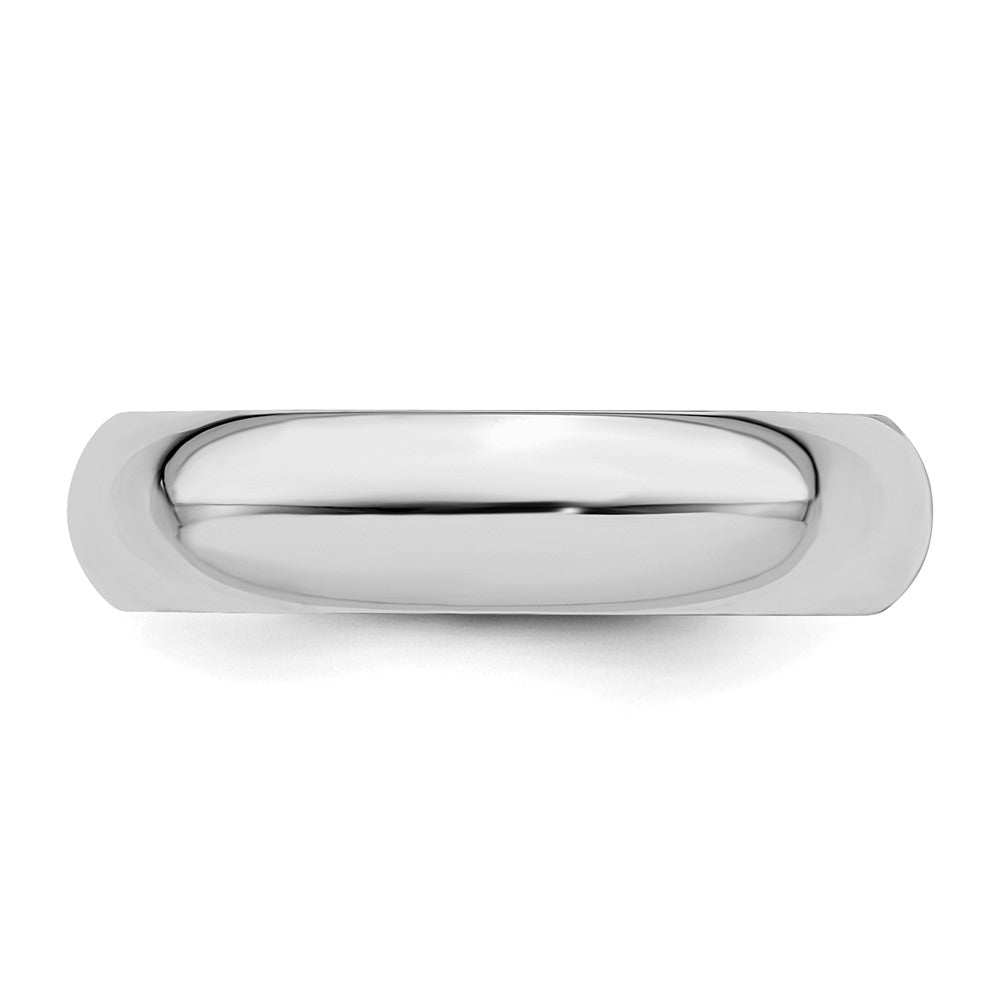 Sterling Silver Rhodium-plated 5mm Comfort Fit Band