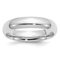 Sterling Silver Rhodium-plated 5mm Comfort Fit Band