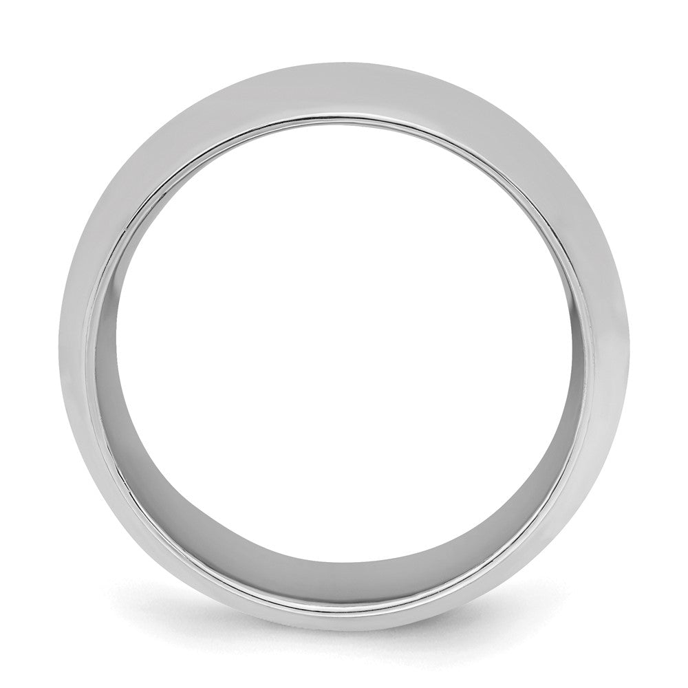 Sterling Silver Rhodium-plated 9mm Comfort Fit Band