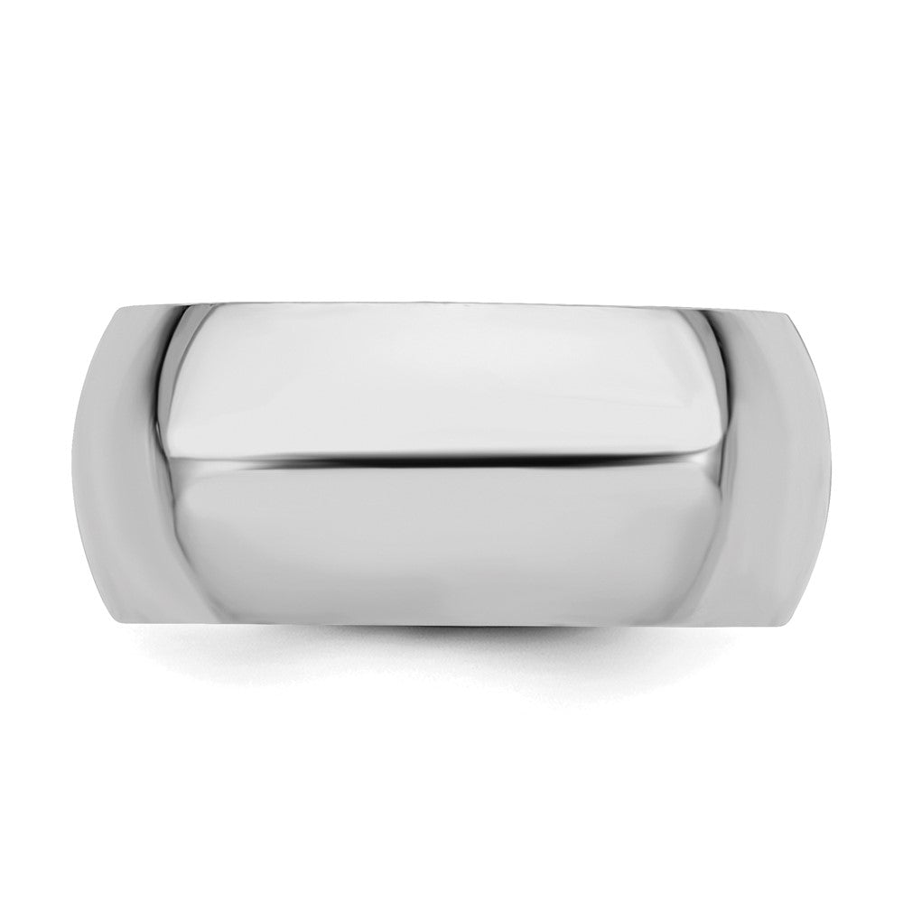 Sterling Silver Rhodium-plated 9mm Comfort Fit Band