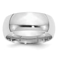 Sterling Silver Rhodium-plated 9mm Comfort Fit Band