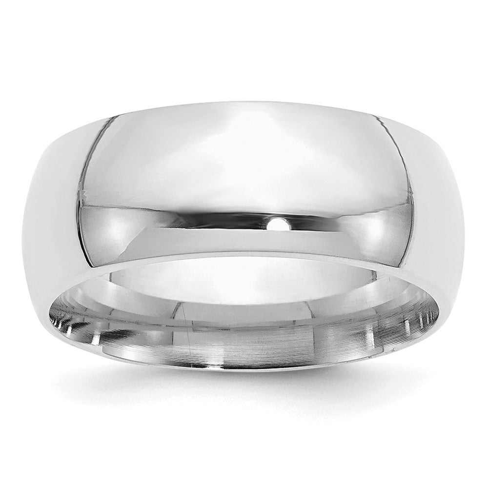 Sterling Silver Rhodium-plated 9mm Comfort Fit Band