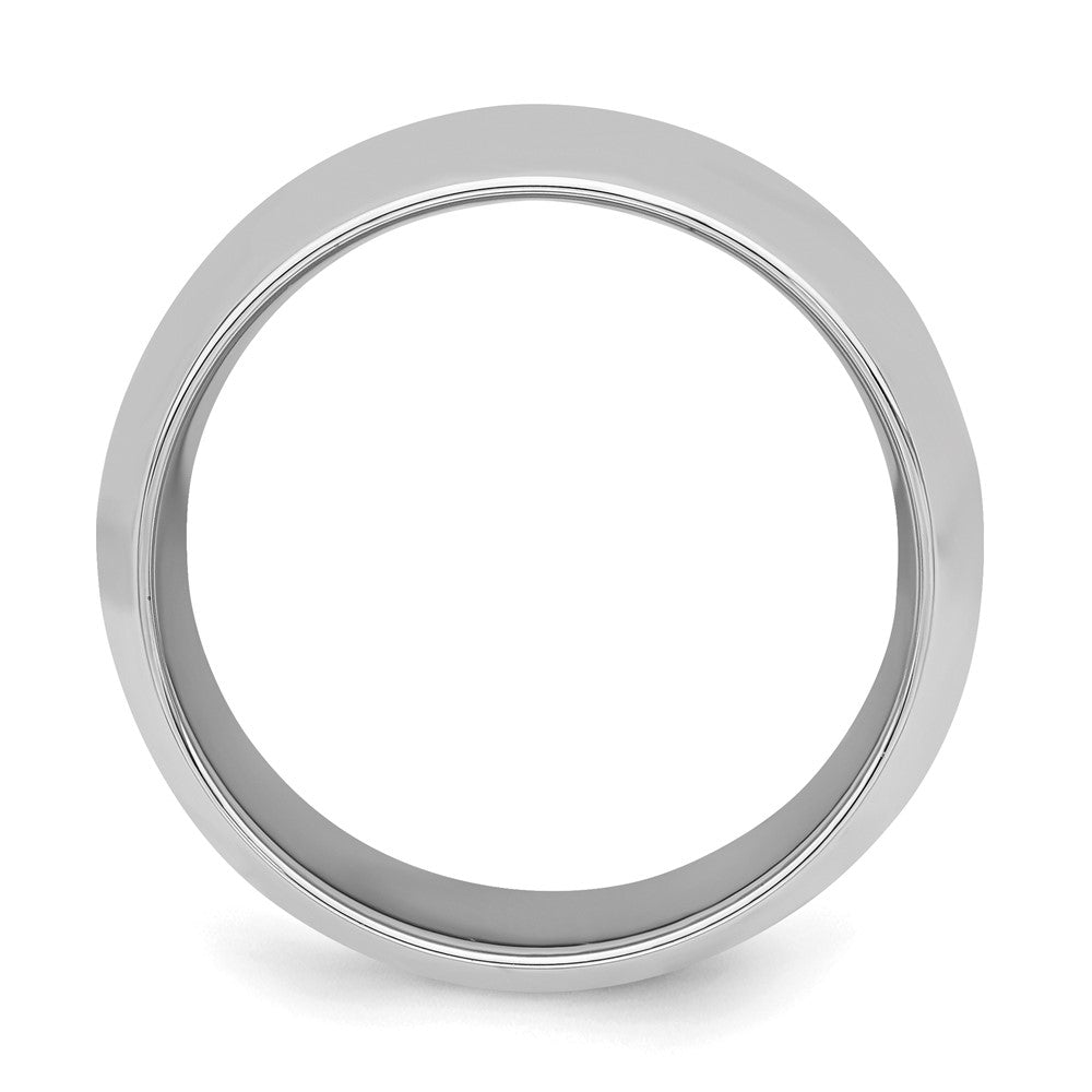 Sterling Silver Rhodium-plated 10mm Comfort Fit Band
