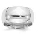 Sterling Silver Rhodium-plated 10mm Comfort Fit Band