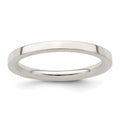 Sterling Silver 2mm Comfort Fit Flat Band