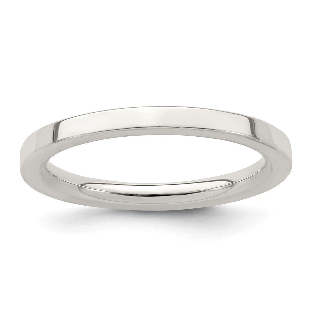 Sterling Silver 2mm Comfort Fit Flat Band