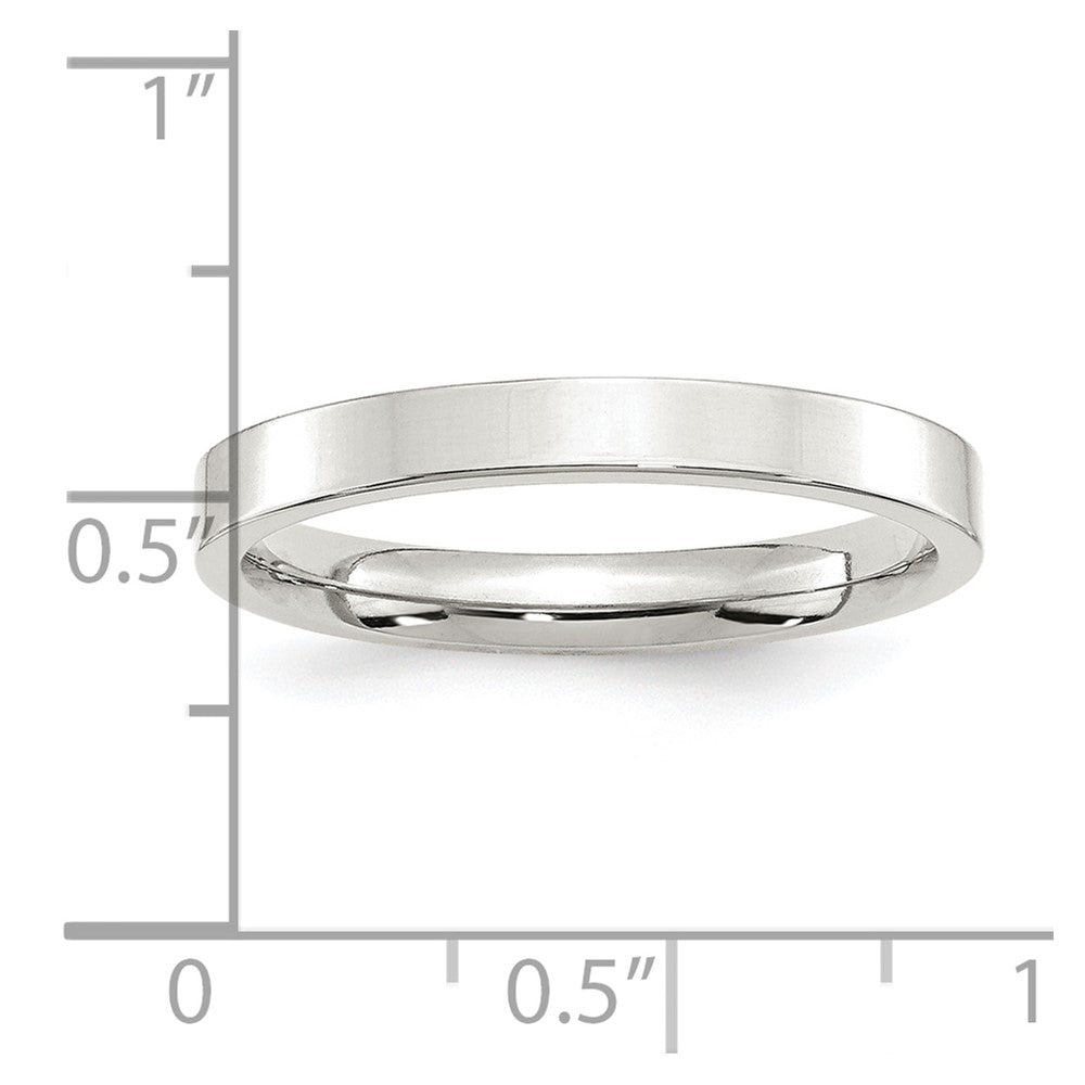 Sterling Silver 3mm Comfort Fit Flat Band