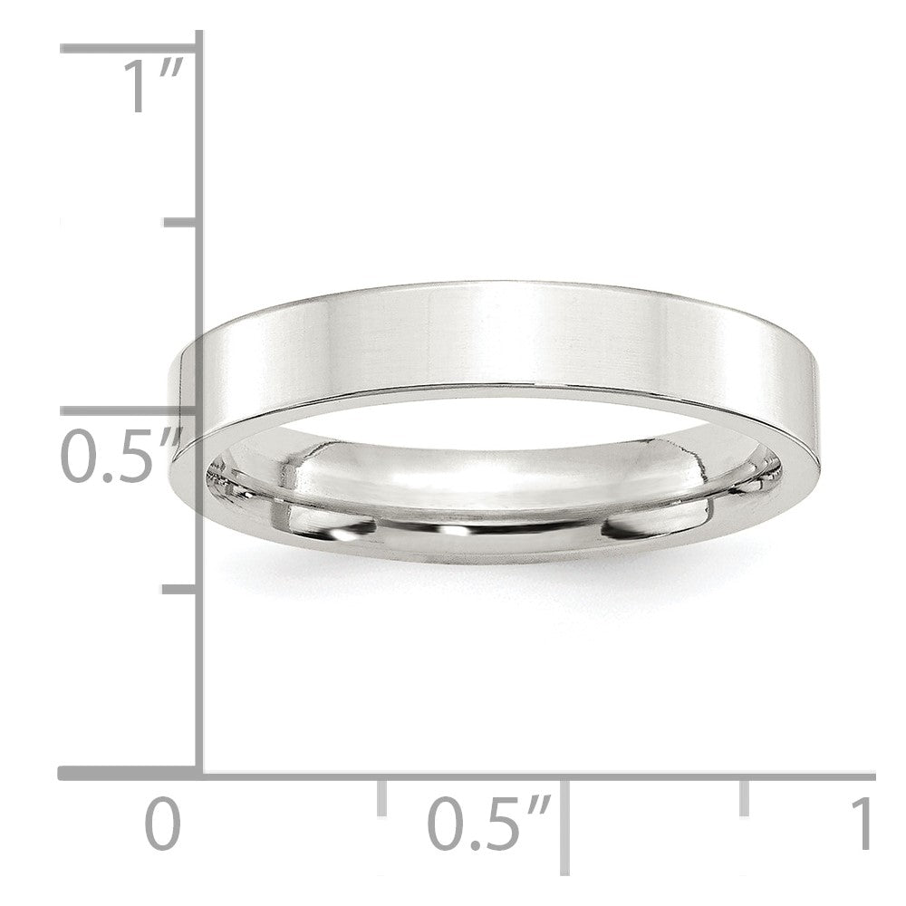 Sterling Silver 4mm Comfort Fit Flat Band