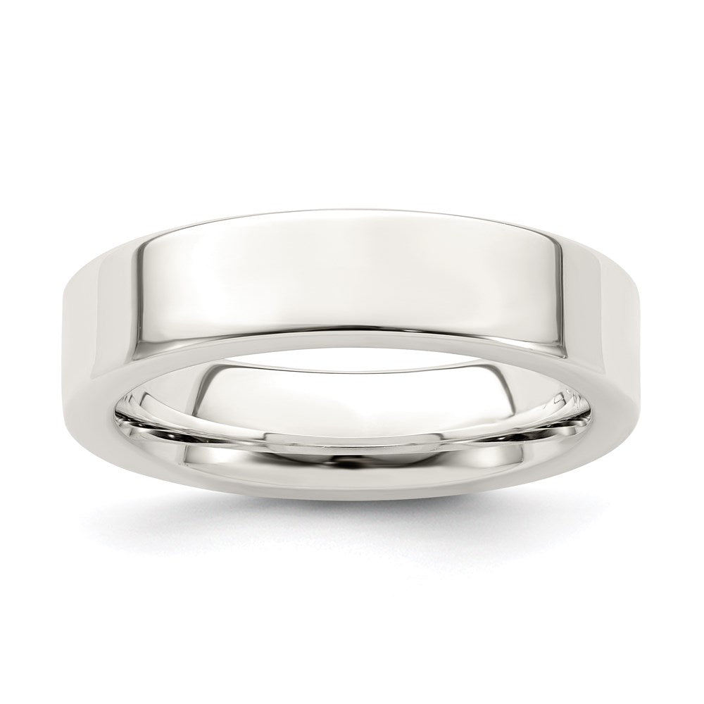 Sterling Silver 5mm Comfort Fit Flat Band