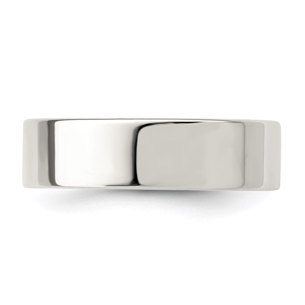 Sterling Silver 6mm Comfort Fit Flat Band