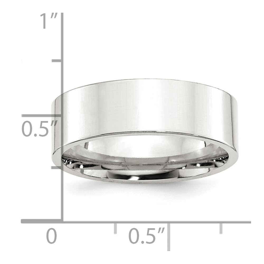 Sterling Silver 7mm Comfort Fit Flat Band