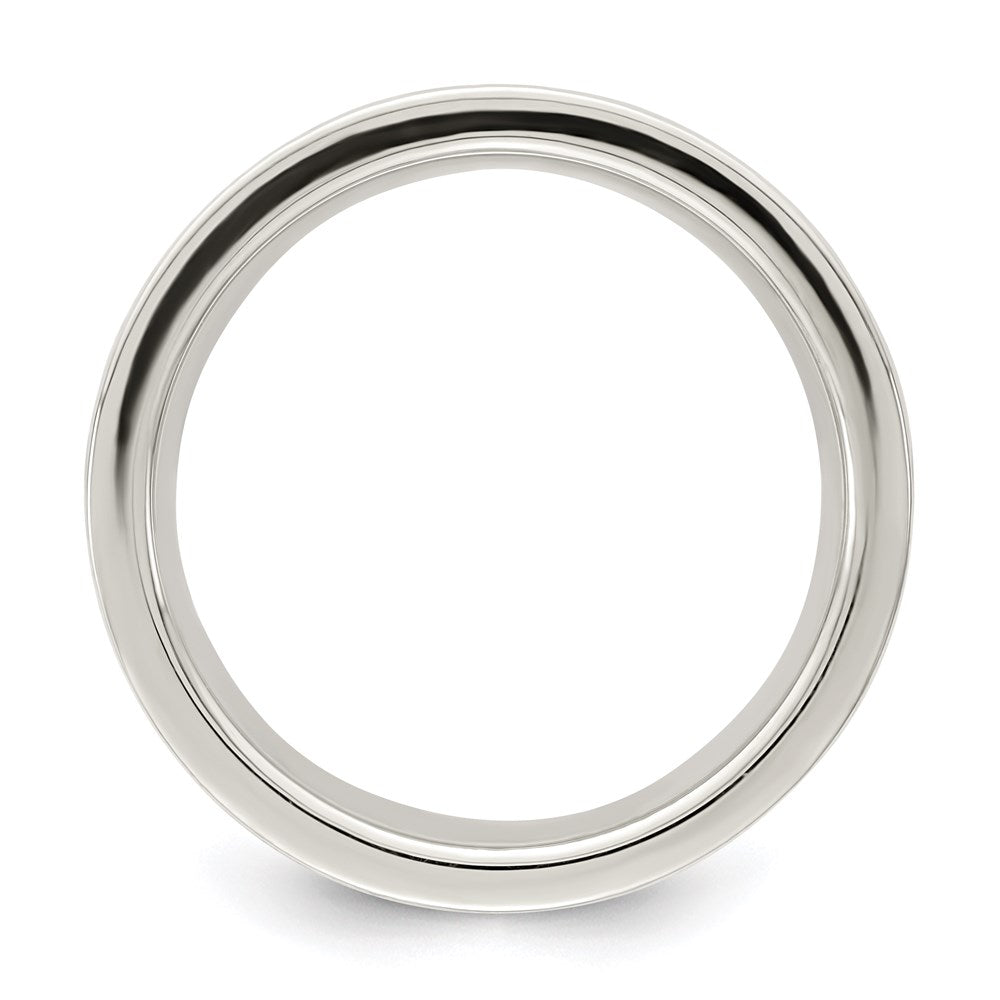 Sterling Silver 8mm Comfort Fit Flat Band