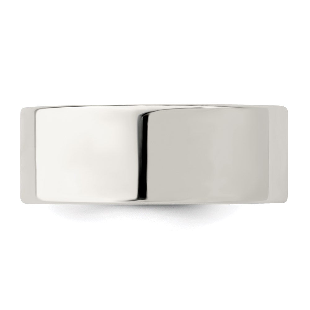 Sterling Silver 8mm Comfort Fit Flat Band