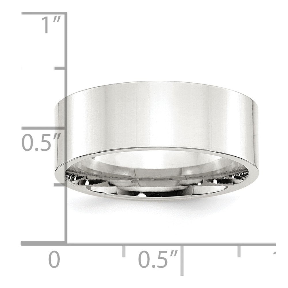 Sterling Silver 8mm Comfort Fit Flat Band